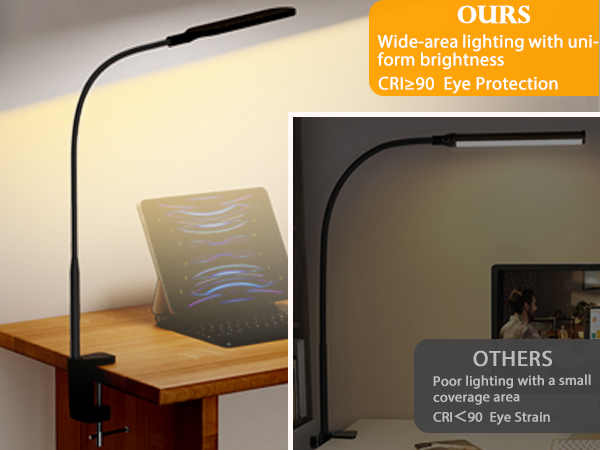Clip on desk lamp