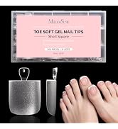 MelodySusie Short Square Toe Nail Tips - 300Pcs Clear Acrylic, Full Matte Full Cover Press on Nai...