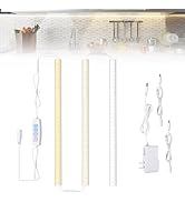 JUSJUBR Under Cabinet Lighting Plug in, 3 Pcs 12 Inch 3 Color Temperature Under Counter Lights fo...