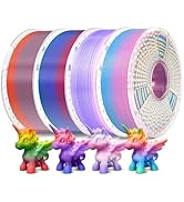 SUNLU Rainbow PLA Filament Bundle Multicolor, Neatly Wound Gradient Rainbow PLA 3D Printer Filame...