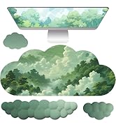 Cloud Mouse Pad Keyboard Wrist Rest for Mouse 4PCS Extended Large Desk Mat Pad Set Memory Foam No...