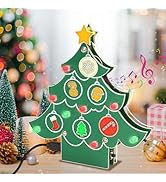 ICSTATION Christmas Tree Soldering Project Xmas Tree Soldering Practice Kit With Music Colorful L...
