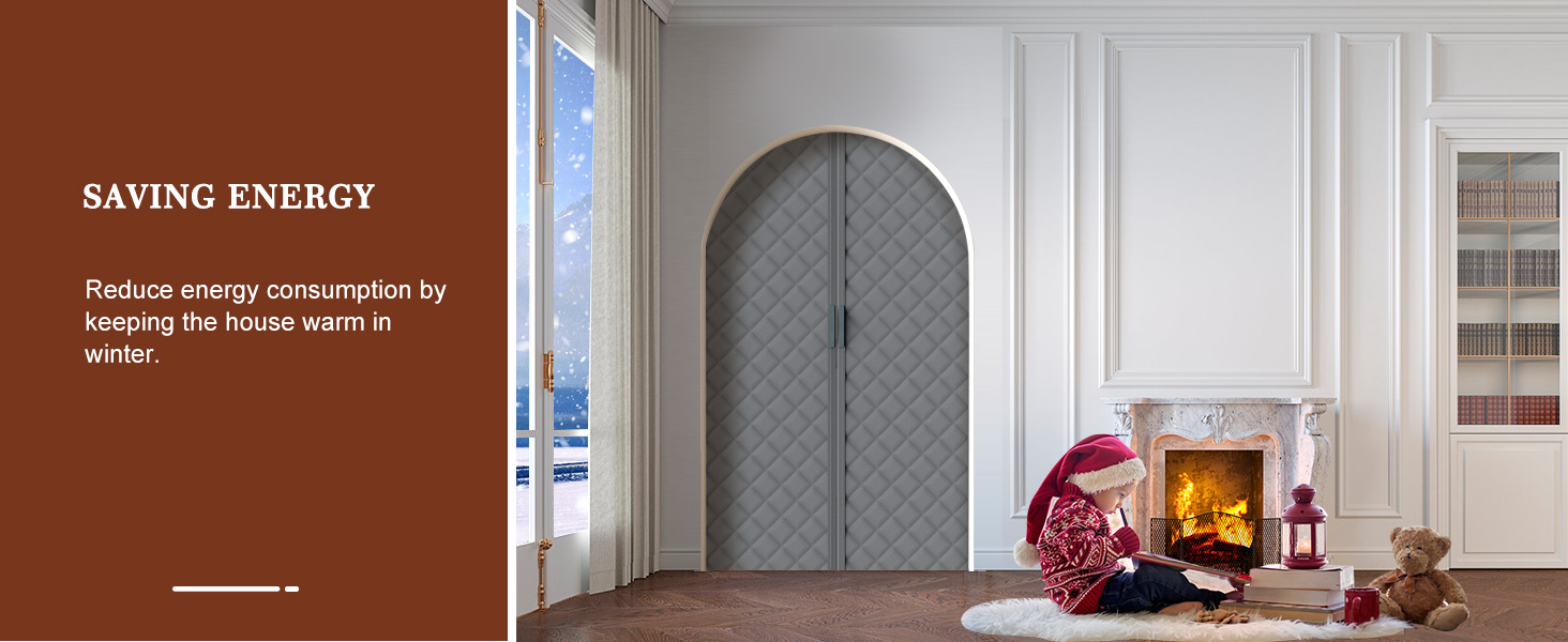 magnetic thermal insulated door curtain