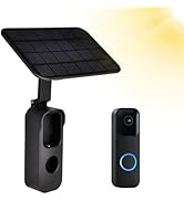 Solar Panel Charger and Mount Compatible with Blink Video Doorbell, with 3m Micro USB Extension C...