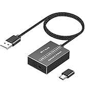 USB to Optical Spdif Toslink & 3.5mm Audio Adapter Converter, Support USB-A & USB-C Type-C Port, ...