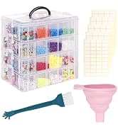 Bead Storage Container, Craft Organizer Box Portable Organizer and Storage Box Stackable Plastic ...