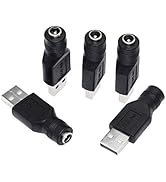 SinLoon USB to DC Adapter USB 2.0 A Male to DC 5.5x2.1mm DC Female Connector Charge Barrel Jack P...
