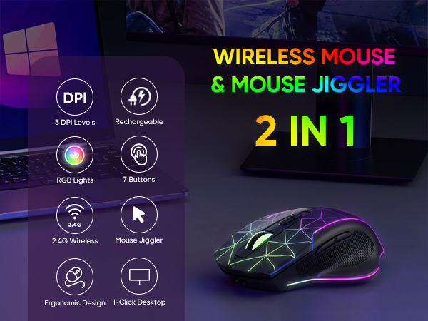 Wireless Mouse Mouse Jiggler for Laptop