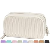 Sooez Big Capacity Pencil Case Pen Pouch, Soft Corduroy Pencil Bag with 3 Compartment, Multiple P...