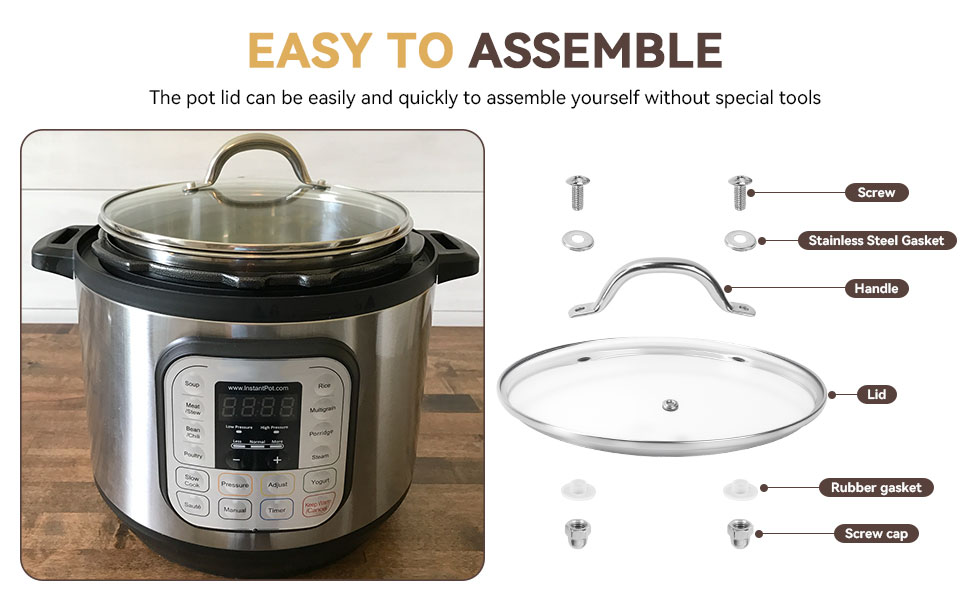 9.1 Inch 6 Quart Tempered Glass Lid for Instant Pot