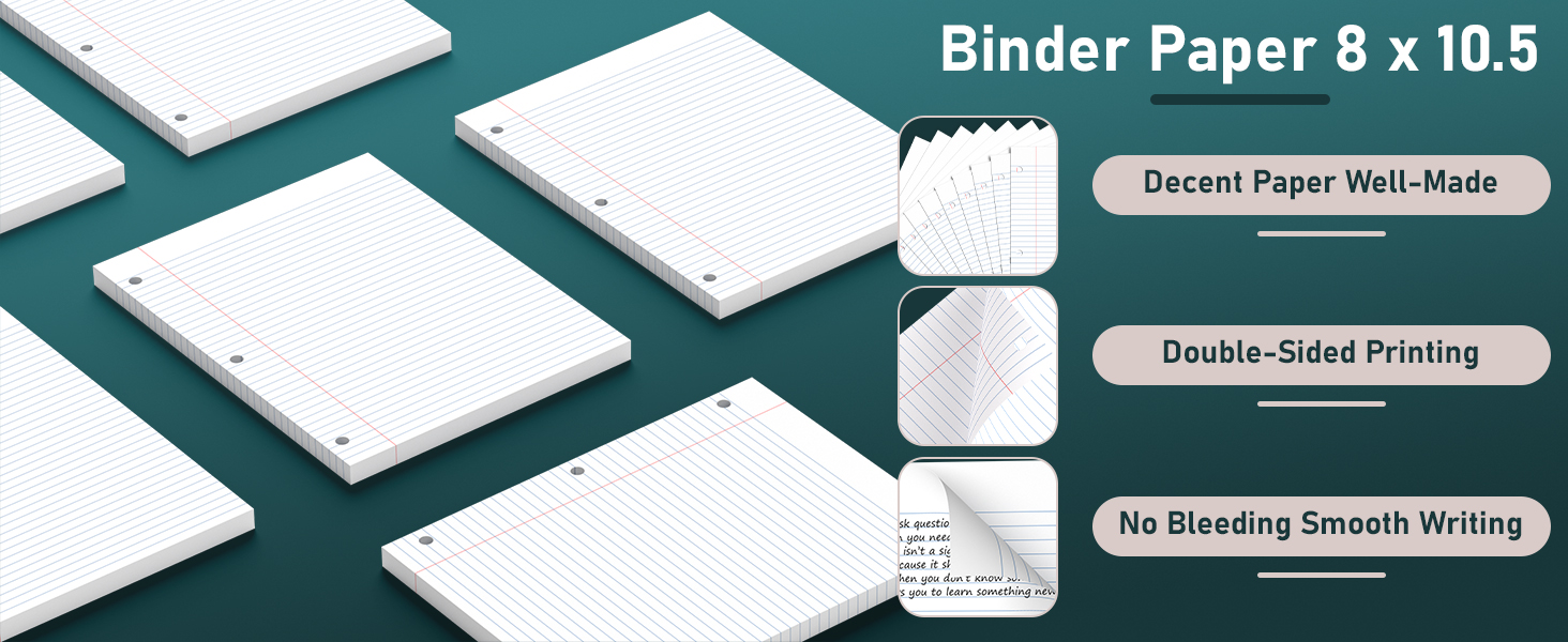 3-Hole Punched Loose Leaf Paper