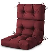 DANGHOOGY Outdoor/Indoor High Back Chair Cushion, Waterproof Outdoor Rocking Chair Cushion with T...