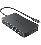 HyperDrive Next Dual 4K HDMI 7 Port USB C Docking Station for M Series MacBook, PC, Chromebook, 2...