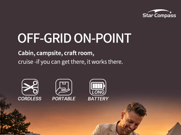 Cabin, campsite, craft room,cruise -if you can get there, it works there.