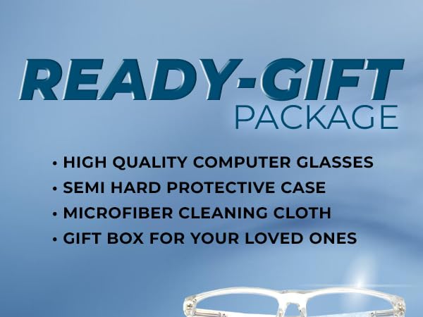 ready gift package blue light glasses