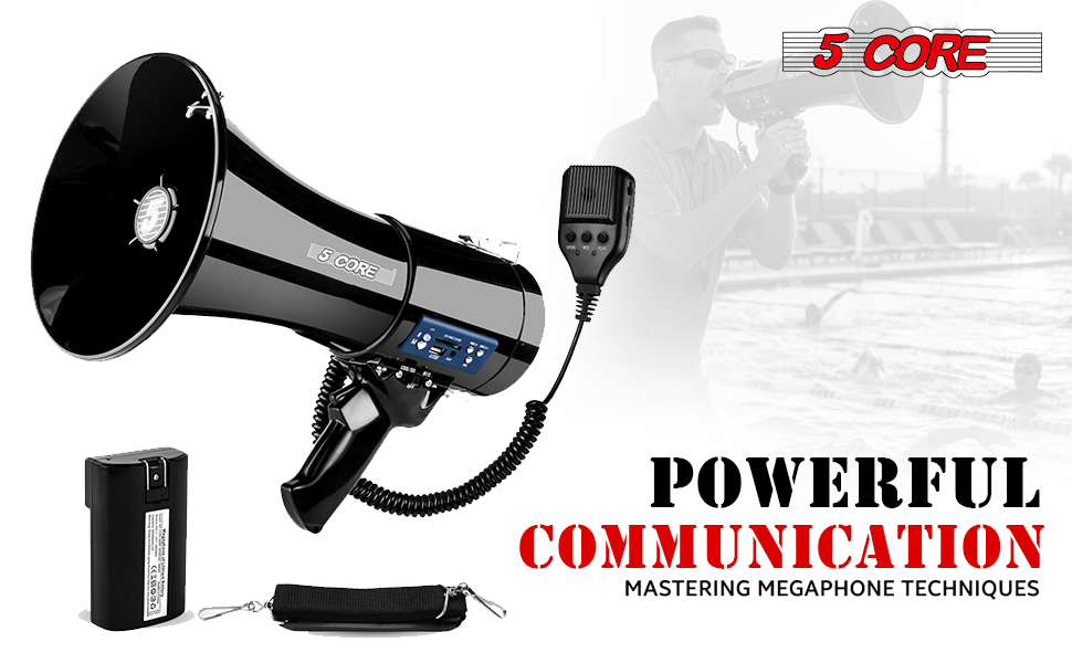bullhorn loud horn rechargeable siren portable cheer mega phone speaker