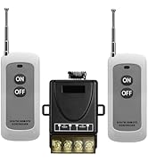 VONVOFF Wireless Remote Switch,AC110V/120V/240V Powerful Wireless RF ON/Off Switch with 984FT Lon...