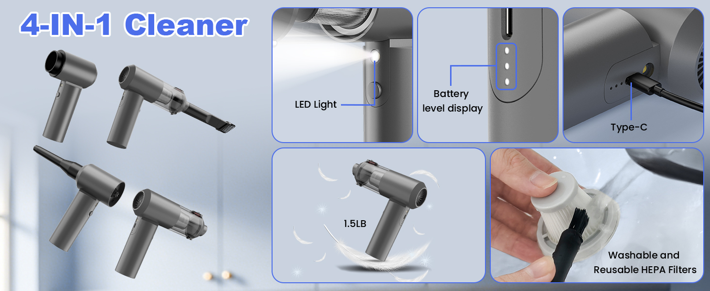 Arify Pro Car Vacuum Portable Cordless