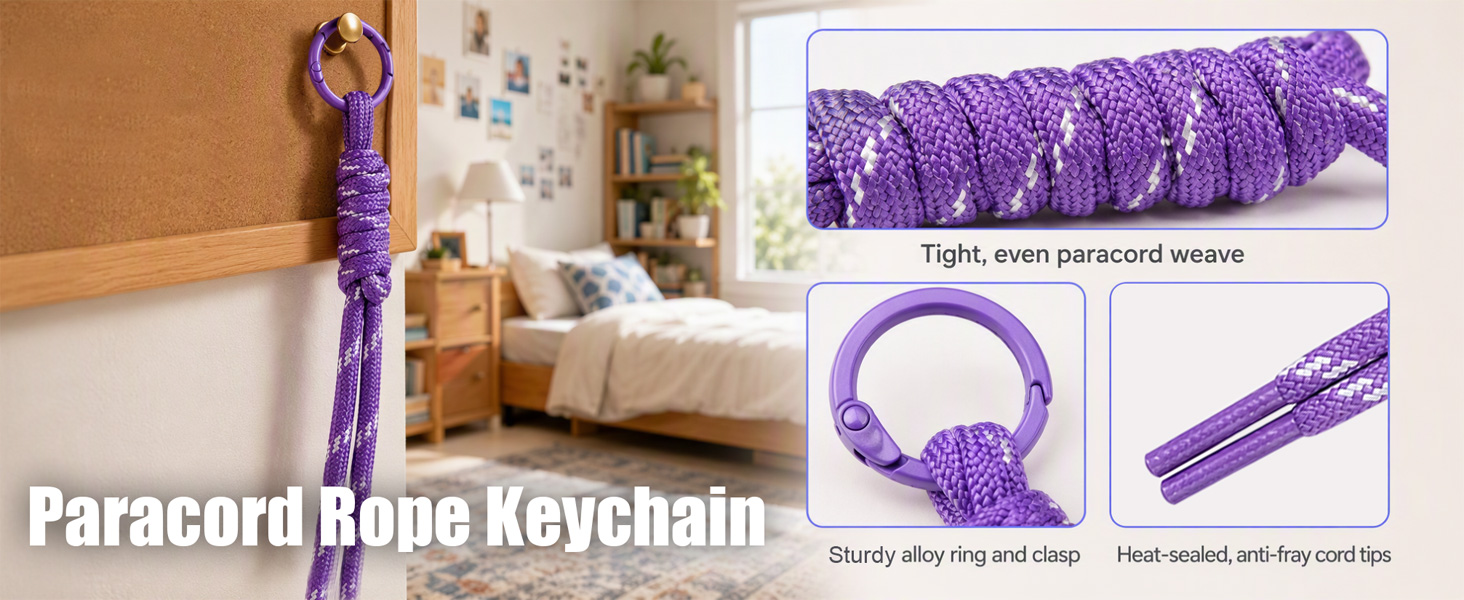 Hzopcw Paracord Rope Keychain
