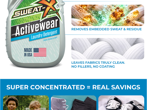 SweatX stain remover detergent odor eliminator