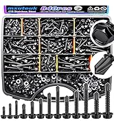 mxuteuk 840PCS #8#10#12#14 Self Tapping Screws for Metal,410 Stainless Steel Self Drilling Screws...