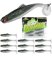 LUCKYFISHING Paddle Tail Swimbaits Soft Plastic Swimbaits Soft Baits for Bass Fishing Trout Crapp...