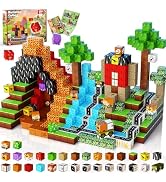 Goody King Dinosaur Volcano Magnetic Blocks |100PCS Dinosaur Magnetic Blocks Cubes,STEM Montessor...