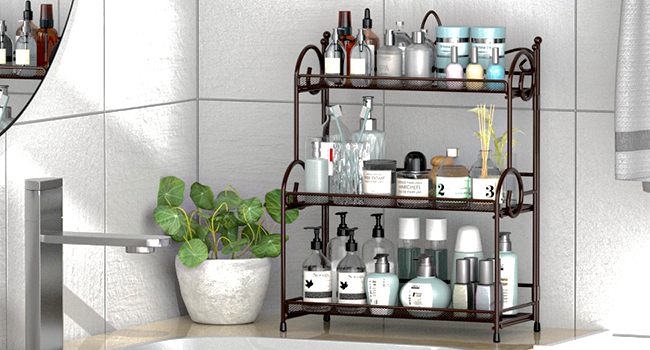 3 tier bathroom sink organizer countertop