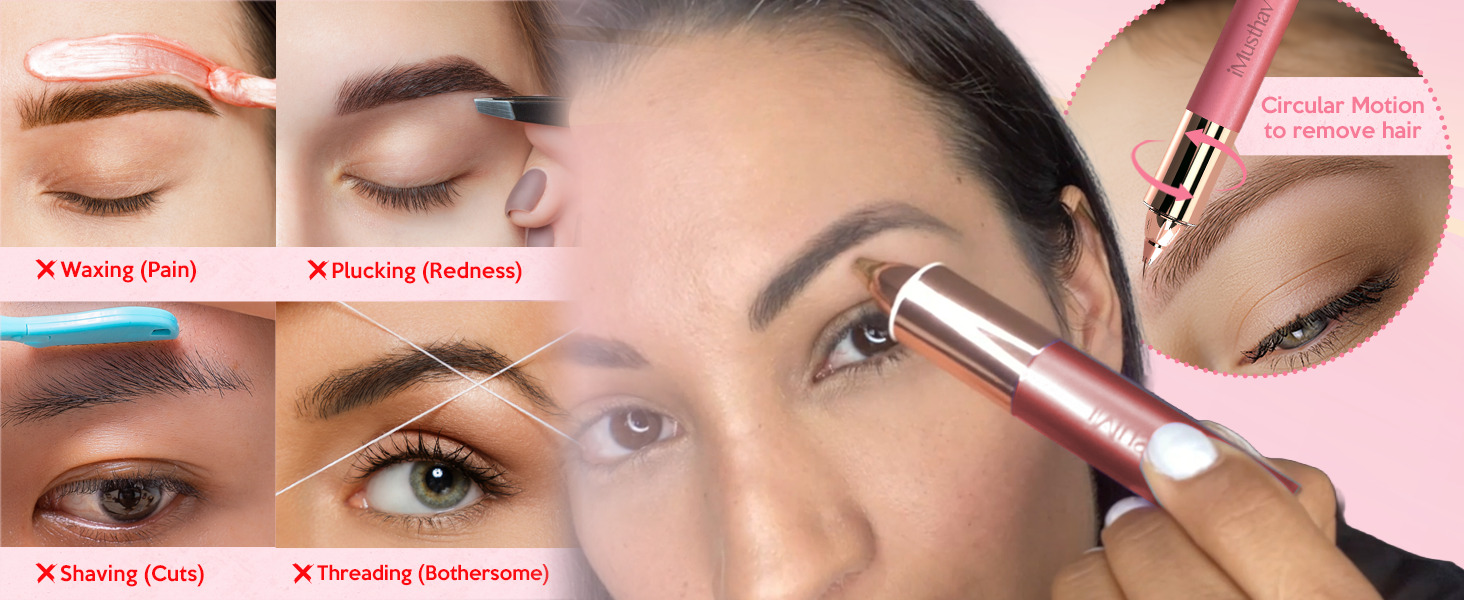 Circular motion to remove hair