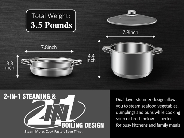 cooking pot with steamer