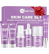 Skin Care Set,6 Pcs Anti-aging Skin Care Kit,Hydrate, Moisturize Skin,Facial Skin Care Routine Ki...