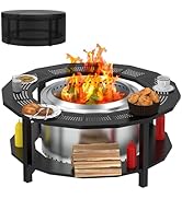 Fire Pit Surround Tabletop for Solo Stove Yukon, Bonfire, Tiki, Outdoor Smokeless Fire Pit Table ...