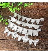 4Pcs Triangle Circle Banners Cutting Dies,DIY Scrapbooking Artist Metal Cutting Dies Stencils for...