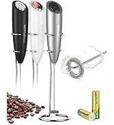 SIMPLETaste Milk Frother Handheld Battery Operated Electric Foam Maker, Drink Mixer with Stainles...