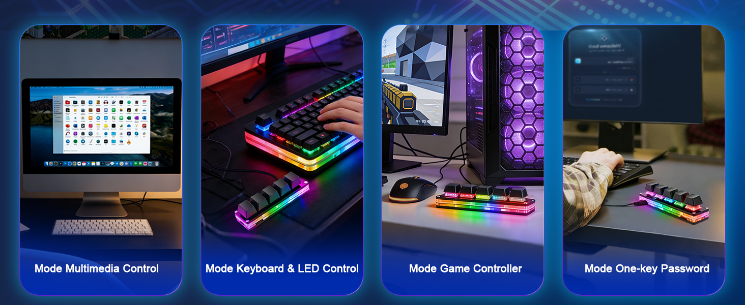 5 key mini mechanical programmable gaming keypad macro OSU keyboard