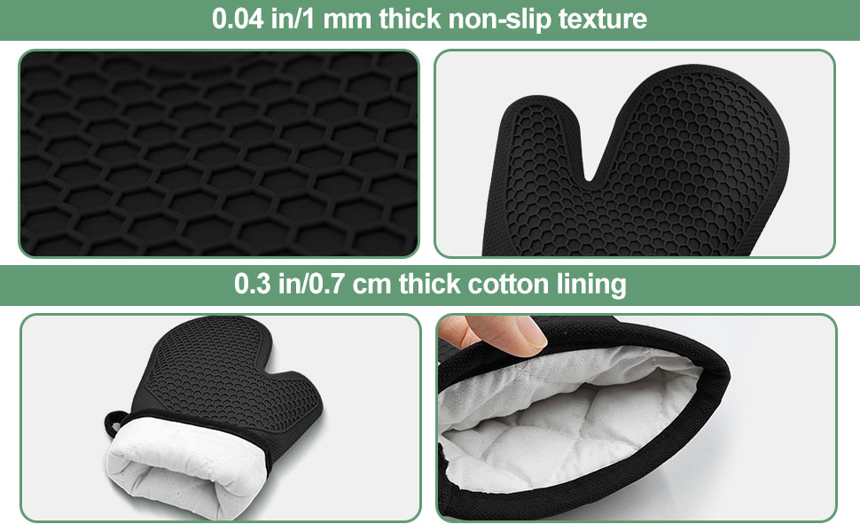 Heat Resistant Oven Mitt Set