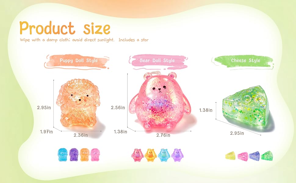 sugar squishy stress ball glitter squishy ball stress relief animal squishy sugar ball