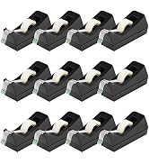 MJUNM Desktop Tape Dispenser Non Skid Base Tape Dispensers 12 Rolls Invisible Tape with Dispenser...