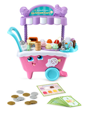 LeapFrog; Scoop &amp; Learn Ice Cream Cart Deluxe; 2+ years; 50+ pieces