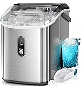 Kismile Nugget Ice Makers Countertop,35Lbs/24H,Portable Sonic Ice Machine with Self-Cleaning,One-...