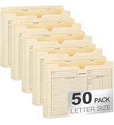 Manila File Jacket,10x12 Inches Job Folders File Jackets,2 Inch Expandable Sides Manila Folders,5...