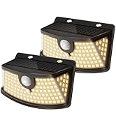Aootek New Solar Motion Sensor Lights 120 LEDs with Lights Reflector,270° Wide Angle, IP65 Waterp...