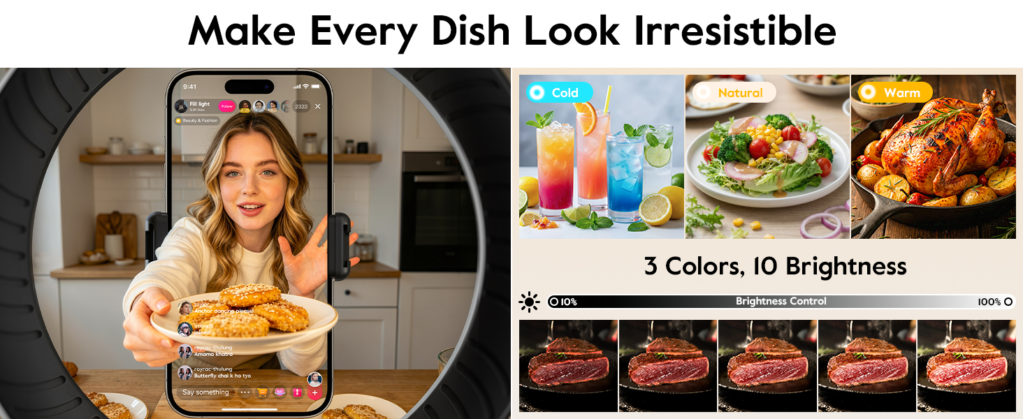 phone tripod with light