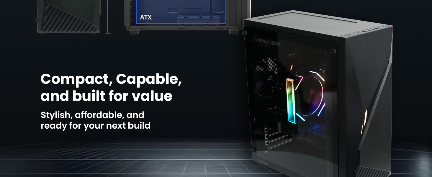 Zalman Raven ATX Mid Tower RGB Gaming PC Case