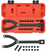 NYXOVA Variable Pin Spanner Wrench, 15Pc Adjustable Pin with Variable Spanner Wrench Pins, 1/2