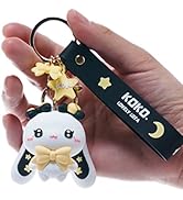 YOU WIZV Keychain for Women Star-Moon Rabbit Key Ring Demon Rabbit Charm Bag Accessory Lovers Bes...