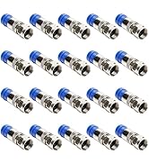 TLS.Eagle RG6 Compression F Type Straight Antenna Cable Connector Coax Adapter Pack of 20