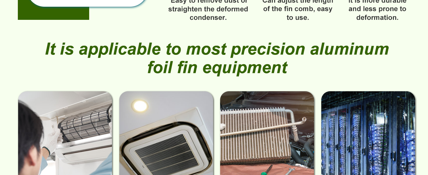 Air Conditioner Coil Cleaning Brush Fin Comb Straightener 2 PCS