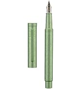Hongdian 1851 Forest Fountain Pen Applegreen Ice Flowers, Fine Nib Classic Design with Converter ...