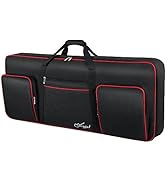SNIGJAT 61 Key Keyboard Case Soft, Full Padded Piano Case with Handles and Adjustable Shoulder St...